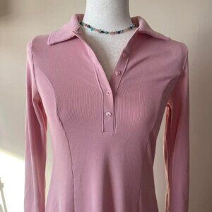 Y2k ribbed long sleeve dress